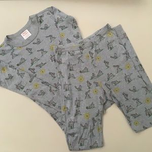 Hanna Andersson Kids Organic Cotton Bunny Yoga Pajama Set